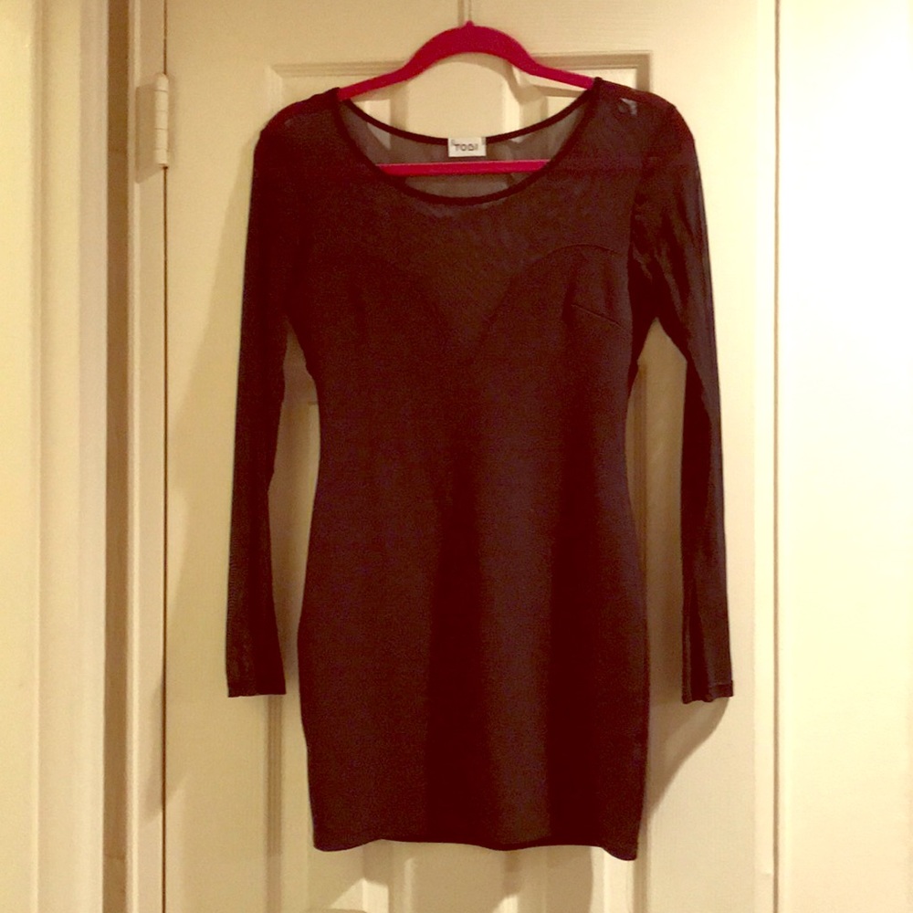 sheer black dress